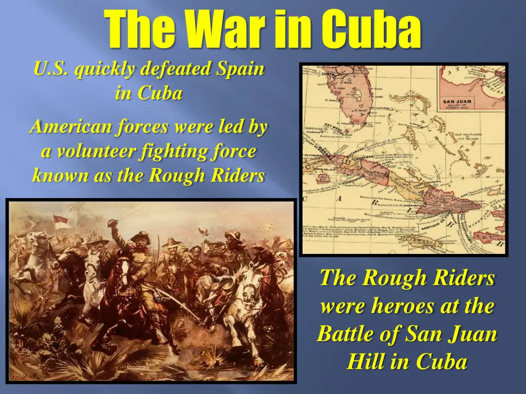 the war in cuba u s quickly defeated spain