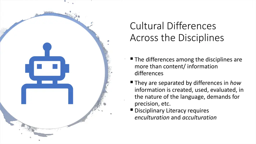 cultural differences across the disciplines