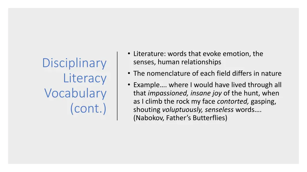 literature words that evoke emotion the senses