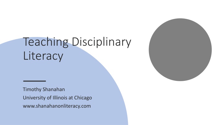 teaching disciplinary literacy