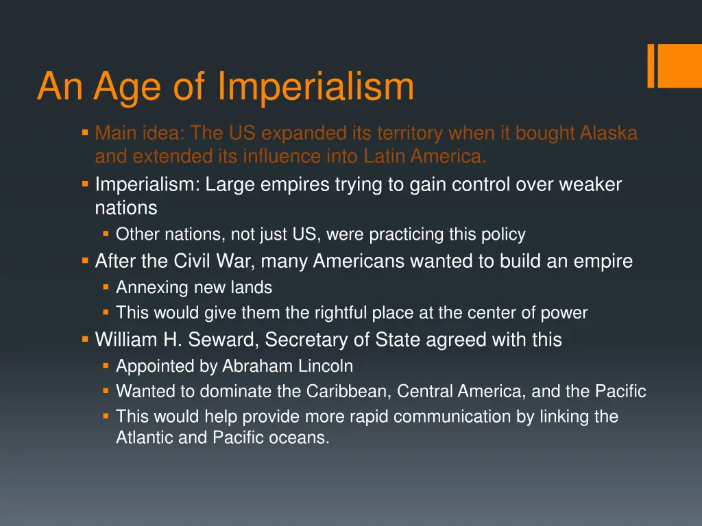 an age of imperialism