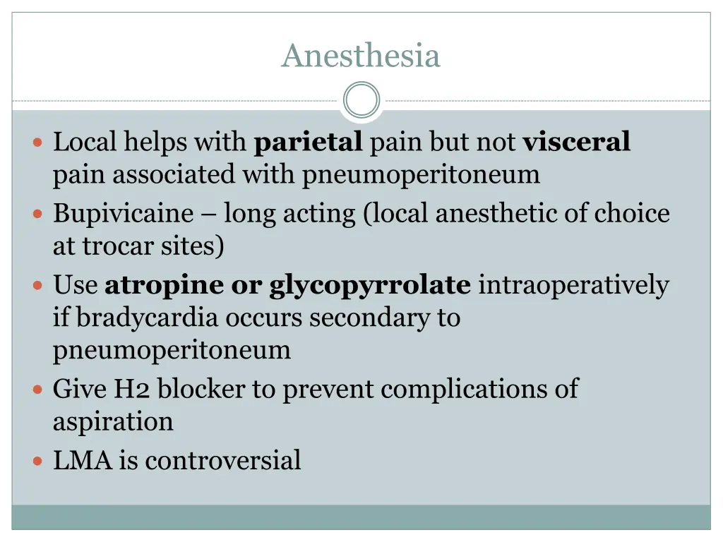 anesthesia