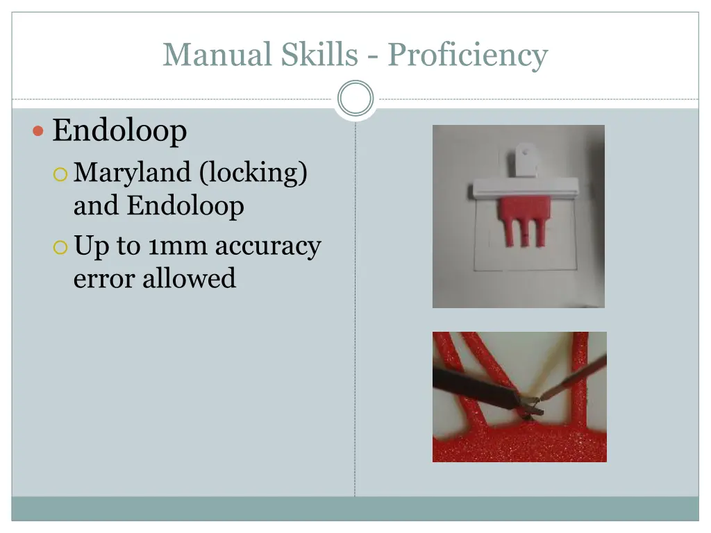manual skills proficiency 1