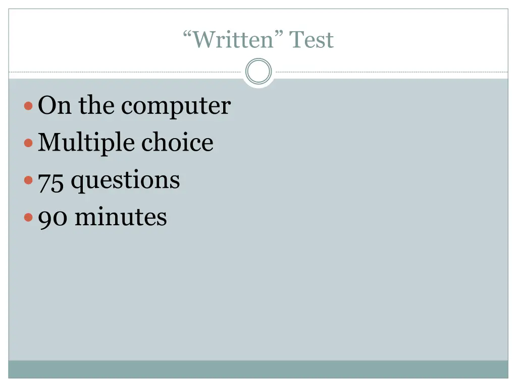 written test