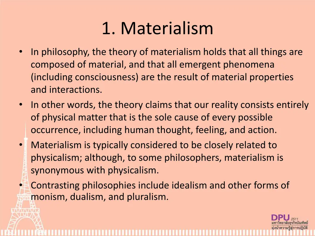 1 materialism