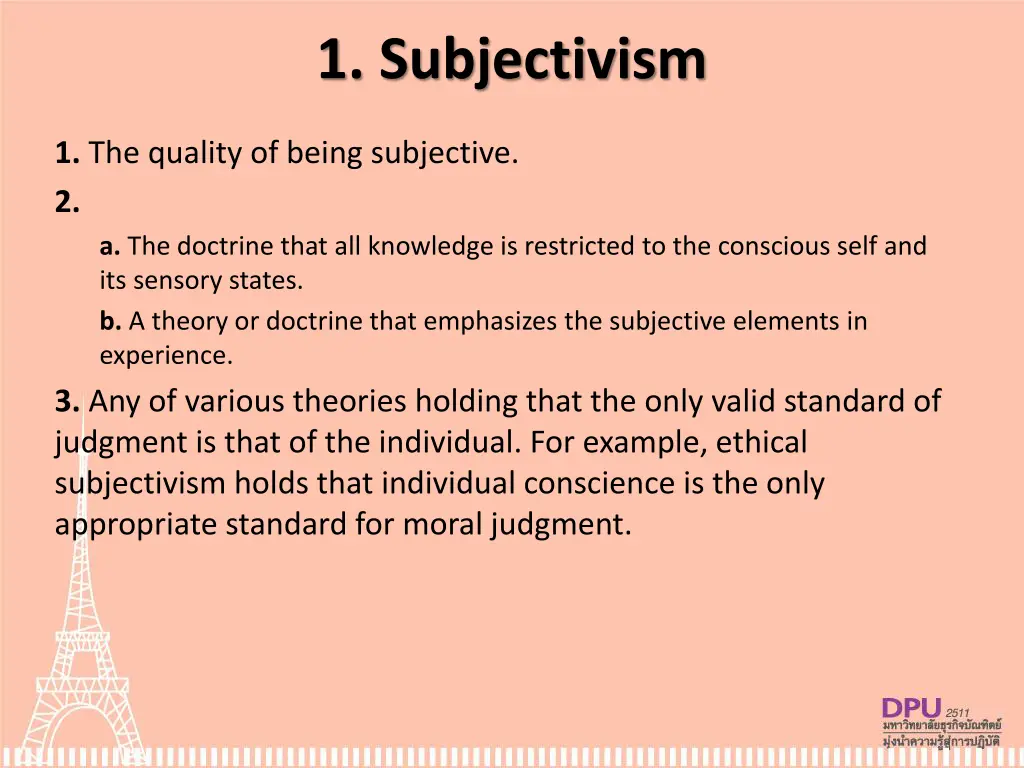 1 subjectivism