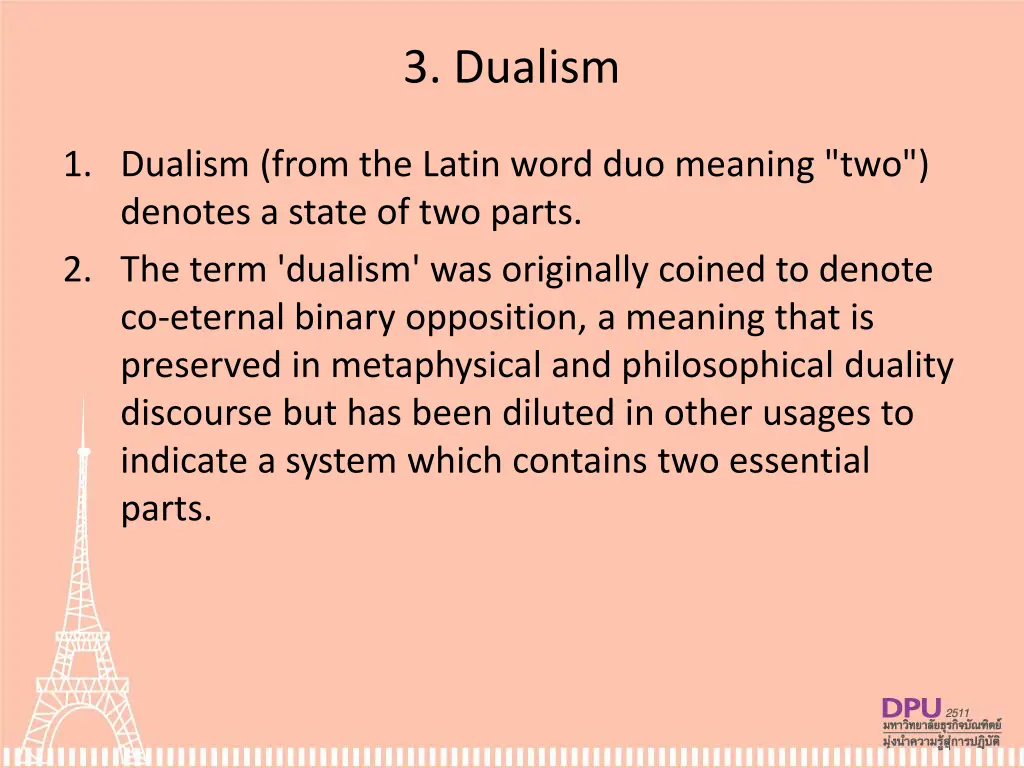 3 dualism