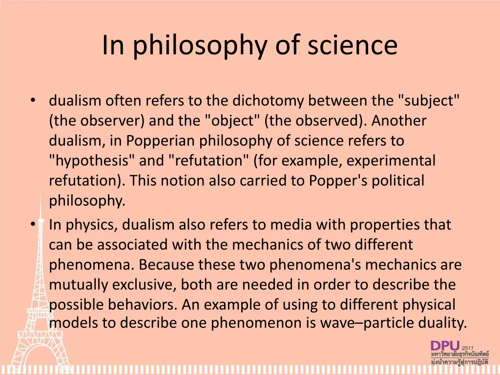 in philosophy of science