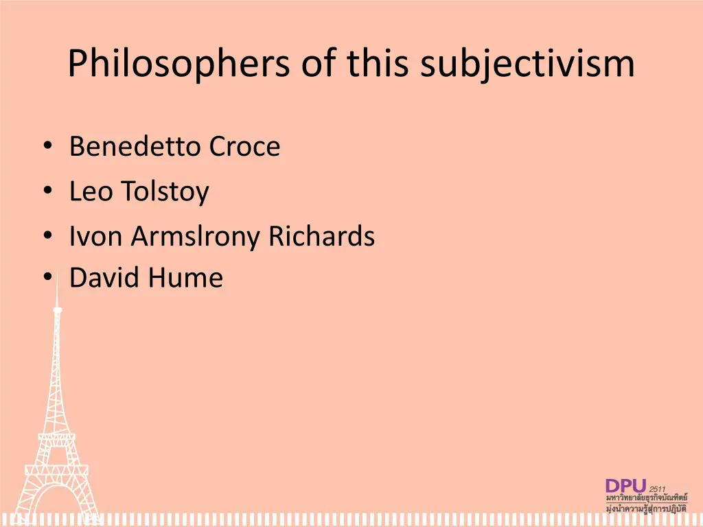 philosophers of this subjectivism