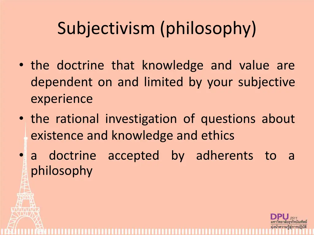 subjectivism philosophy