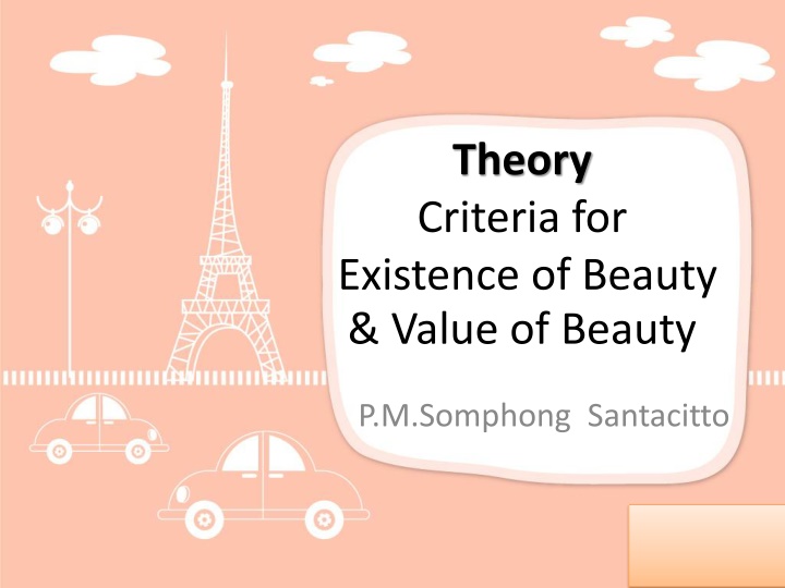 theory criteria for existence of beauty value