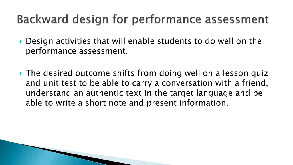 design activities that will enable students