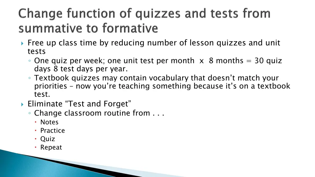 free up class time by reducing number of lesson