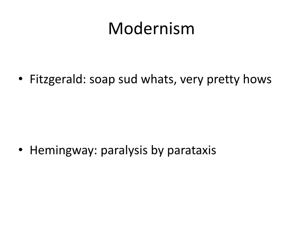 modernism