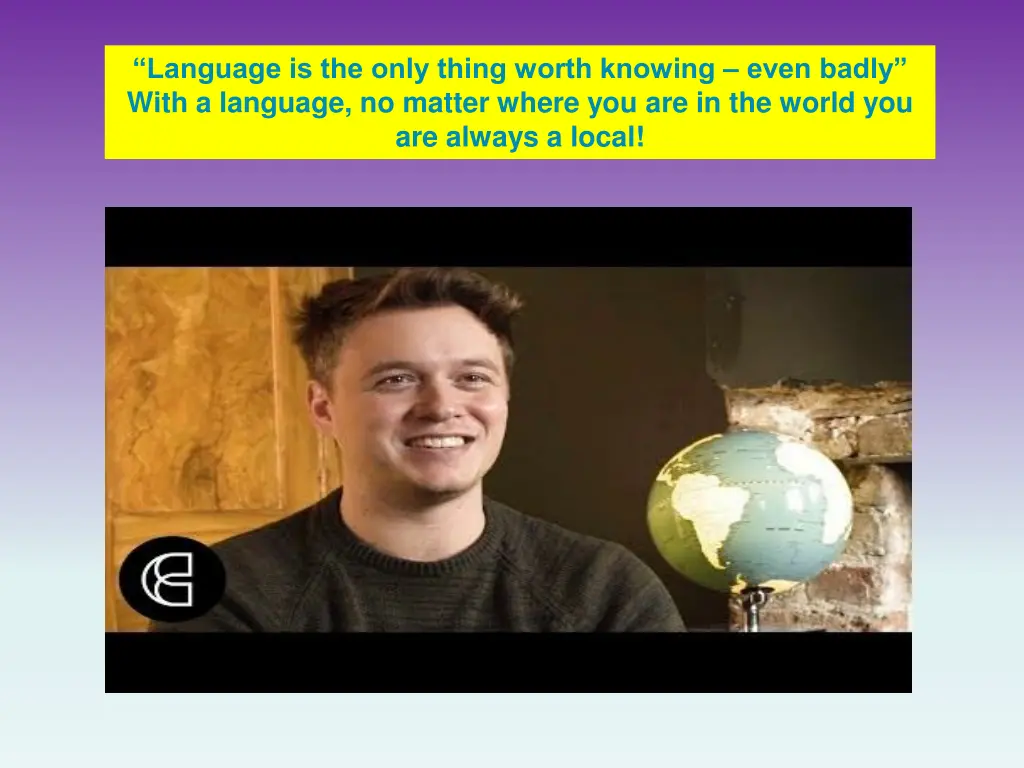 language is the only thing worth knowing even