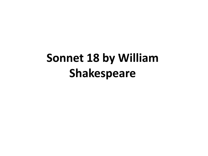 sonnet 18 by william shakespeare