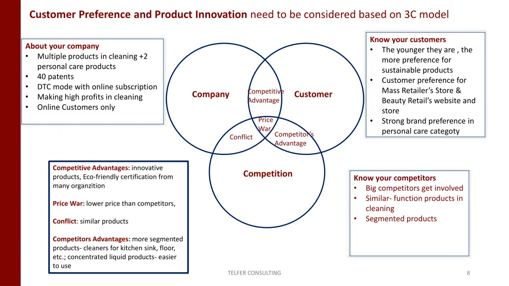 customer preference and product innovation need