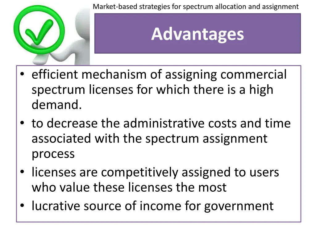 market based strategies for spectrum allocation 3