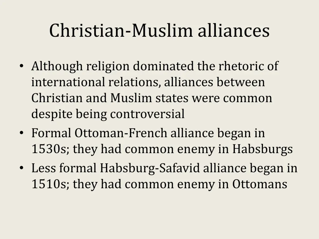 christian muslim alliances