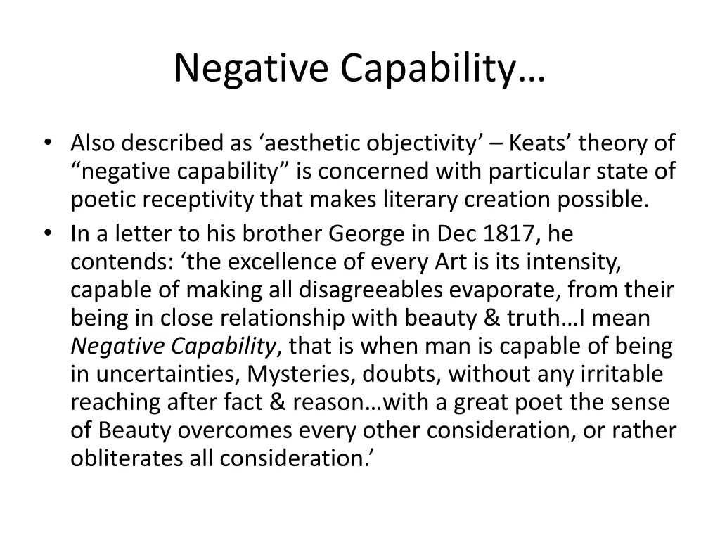 negative capability 1