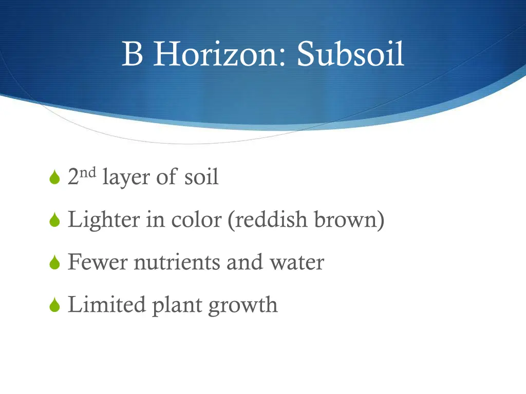 b horizon subsoil