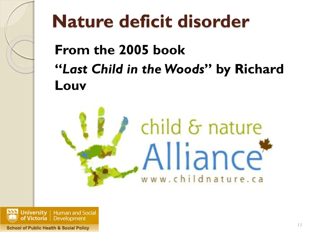 nature deficit disorder