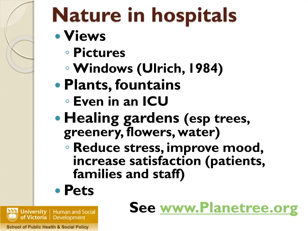 nature in hospitals views pictures windows ulrich