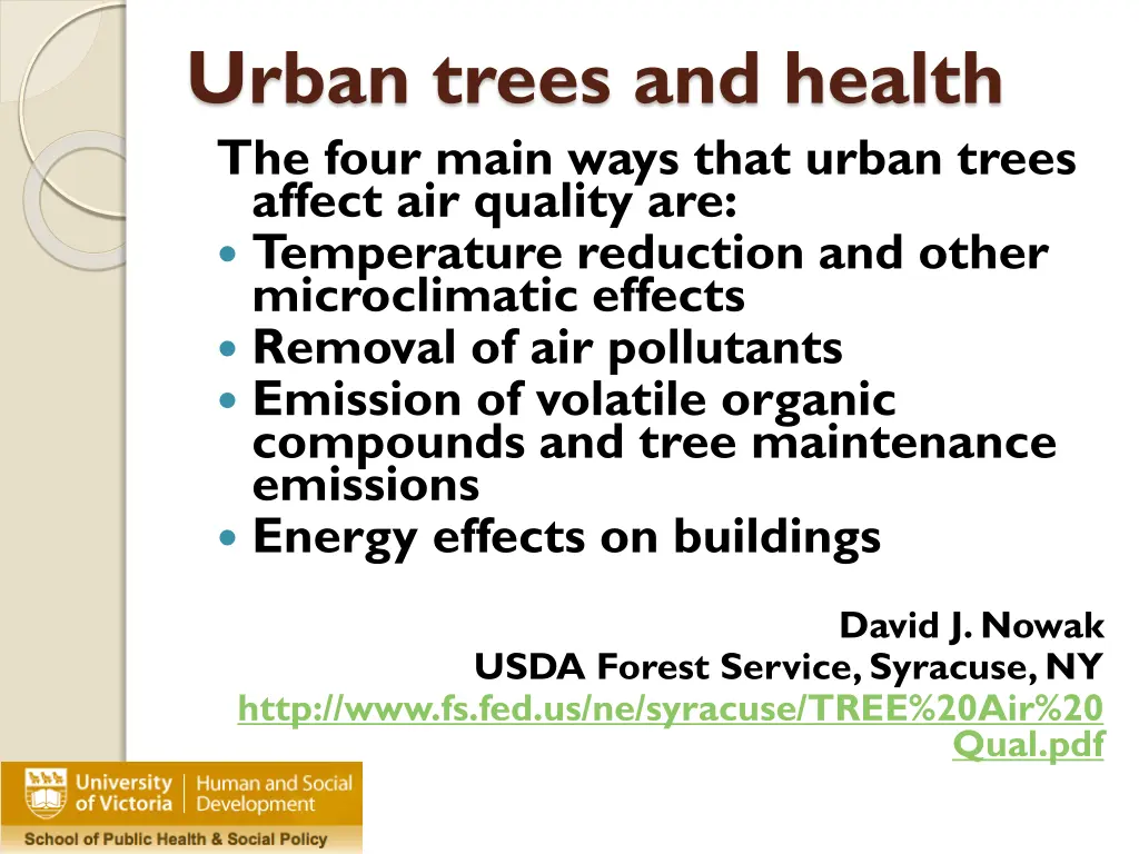 urban trees and health the four main ways that