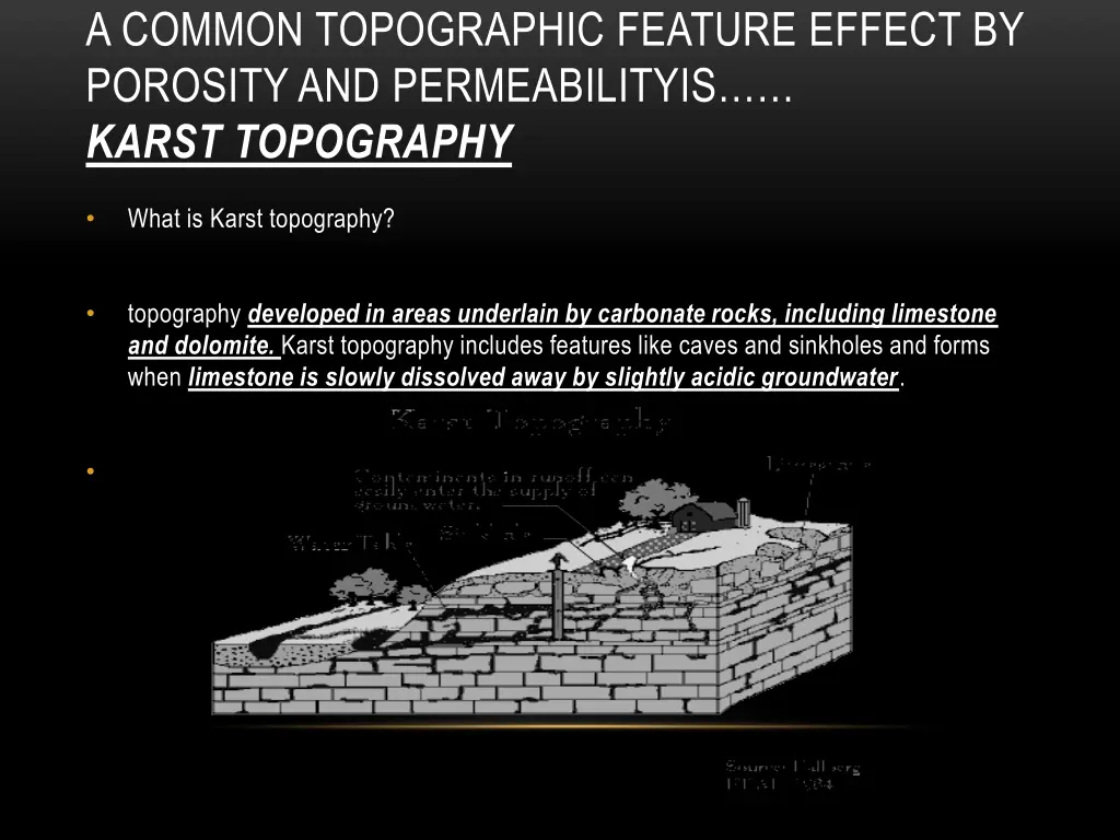 a common topographic feature effect by porosity