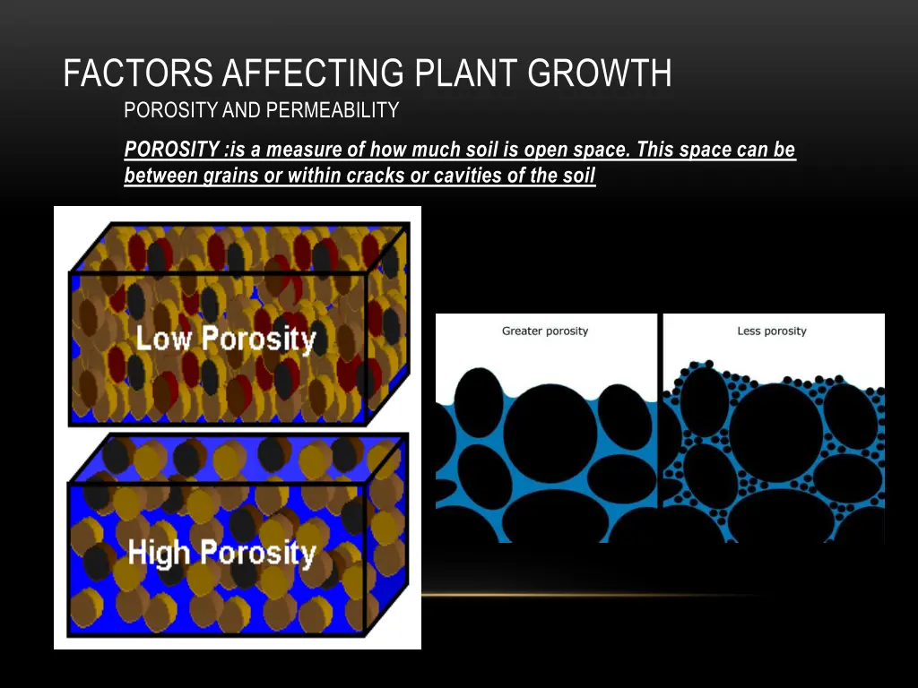 factors affecting plant growth porosity