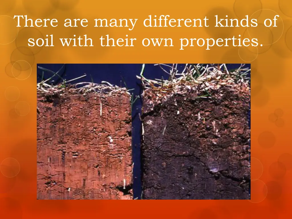 there are many different kinds of soil with their