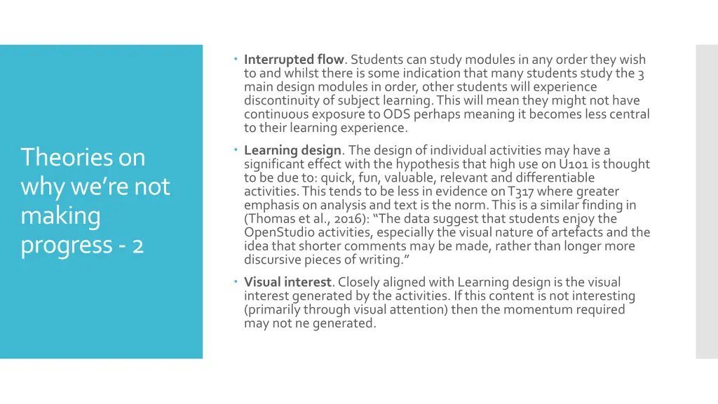 interrupted flow students can study modules