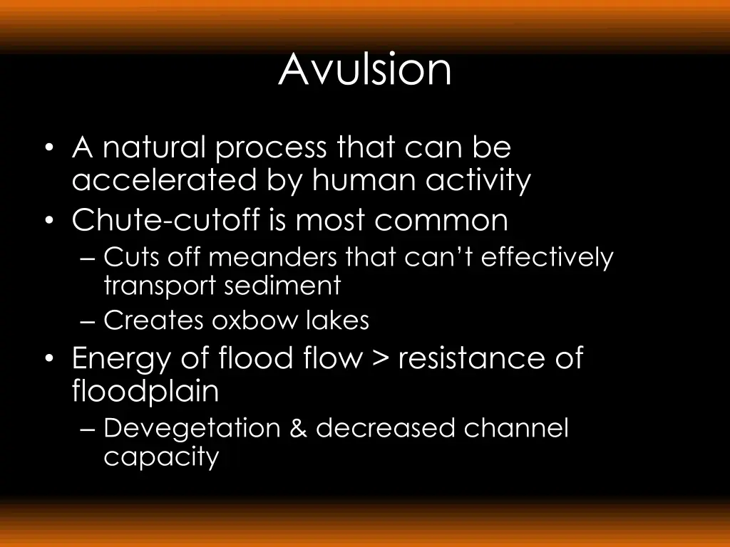 avulsion