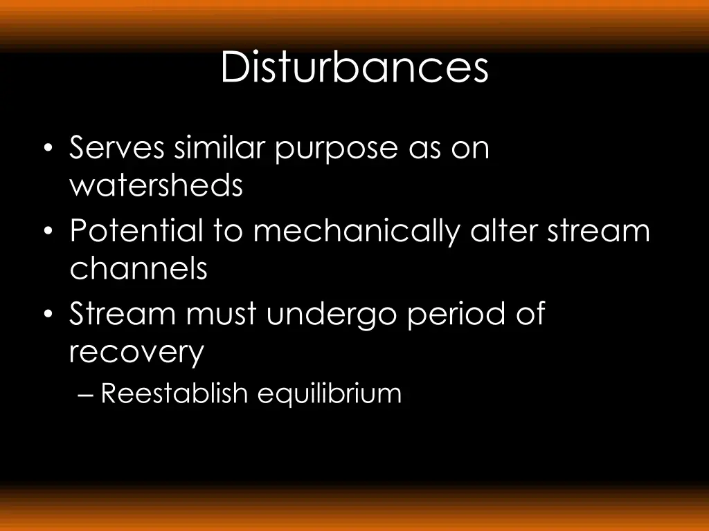 disturbances 1