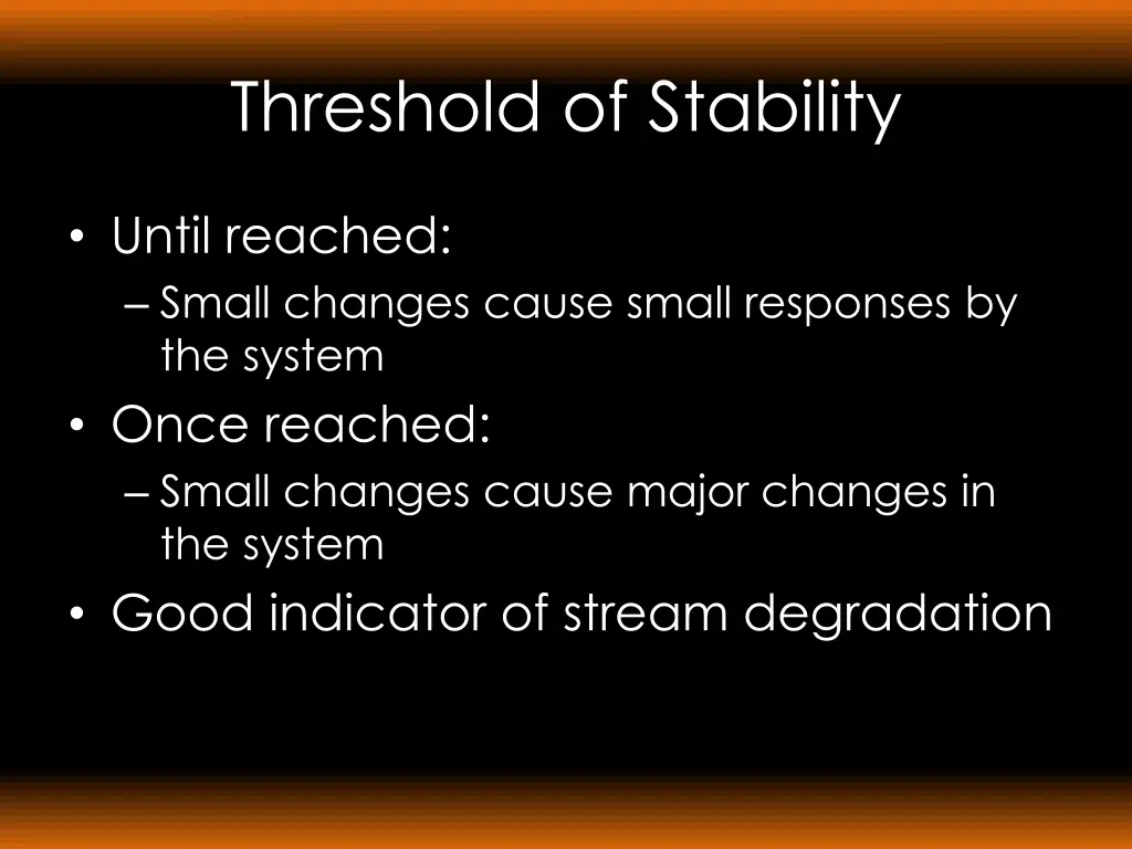 threshold of stability