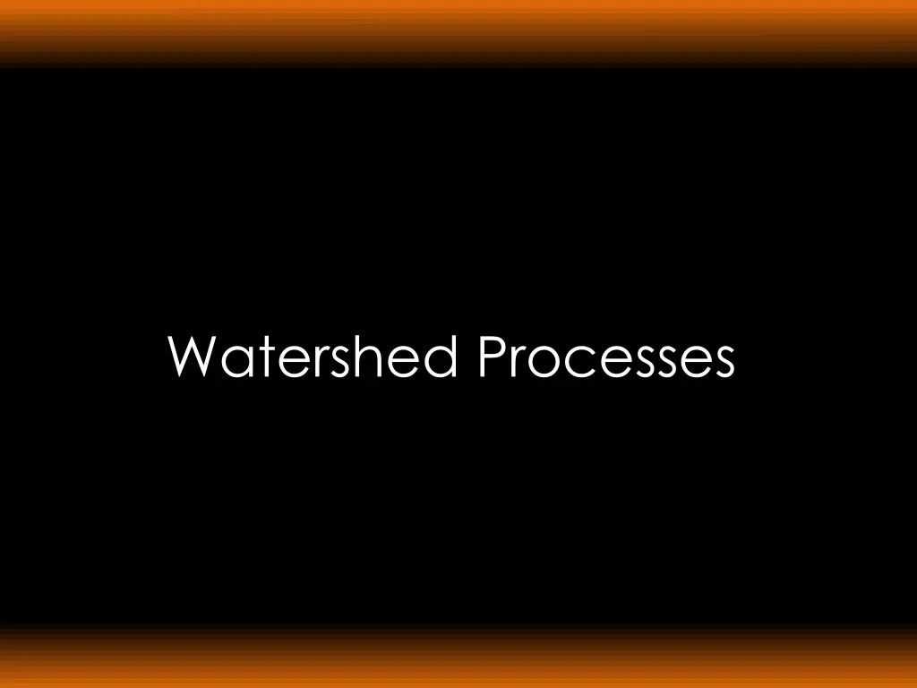 watershed processes