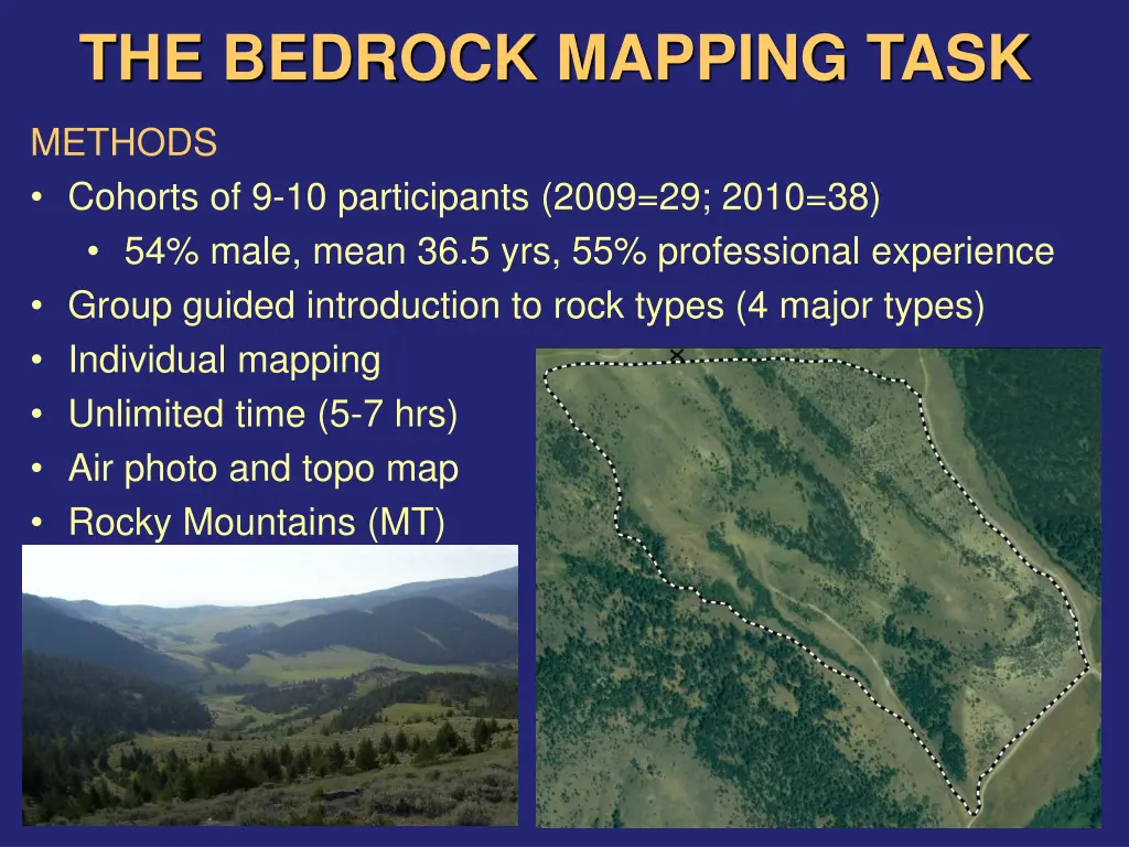 the bedrock mapping task