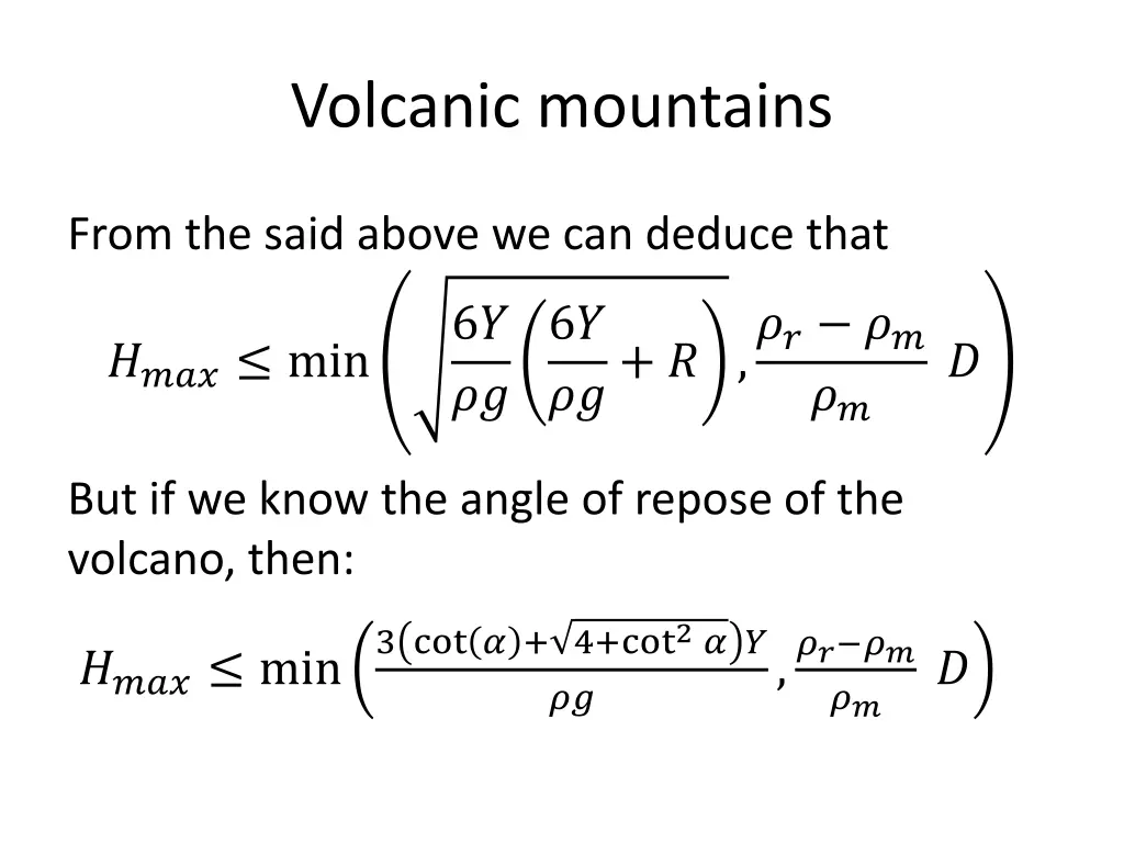 volcanic mountains