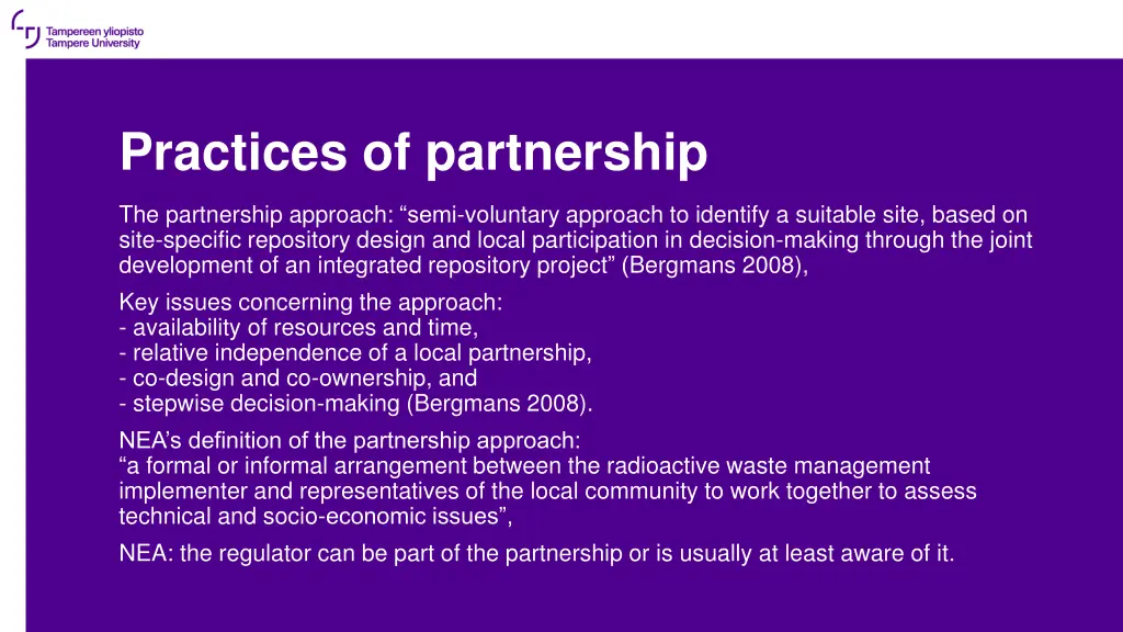 practices of partnership