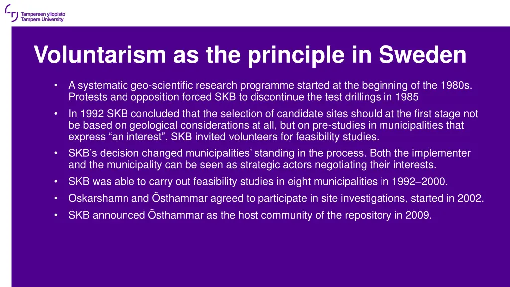 voluntarism as the principle in sweden