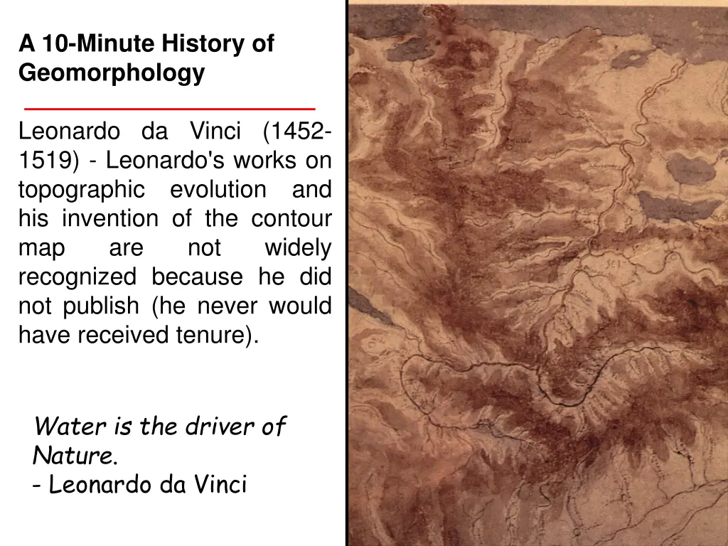 a 10 minute history of geomorphology