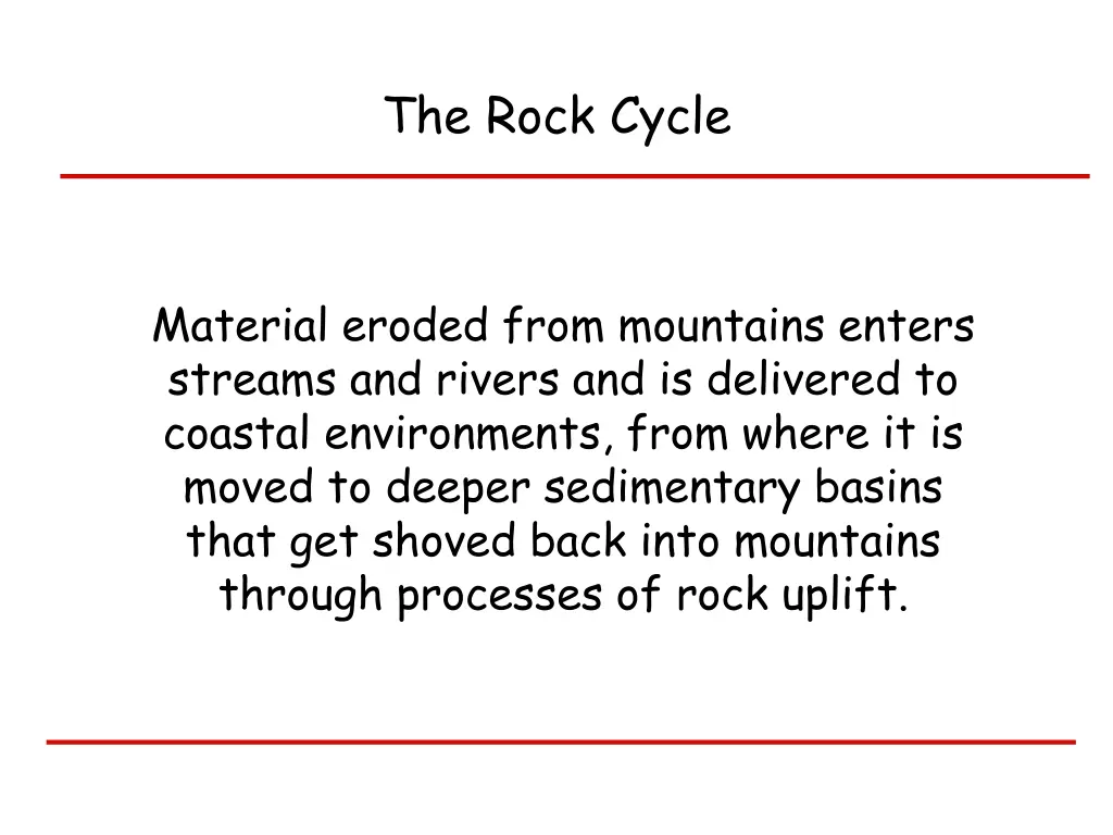 the rock cycle