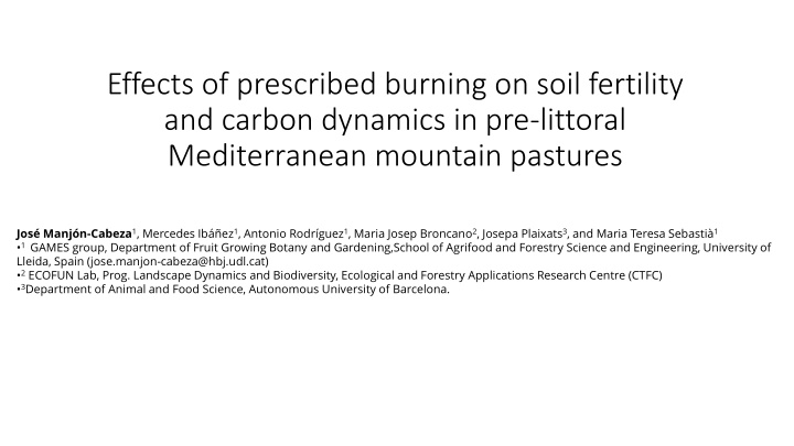 effects of prescribed burning on soil fertility