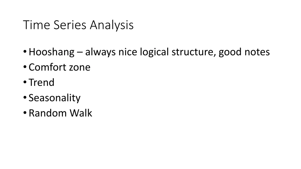 time series analysis