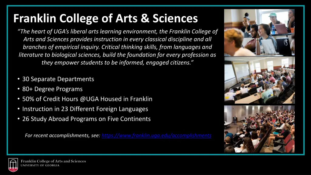 franklin college of arts sciences the heart