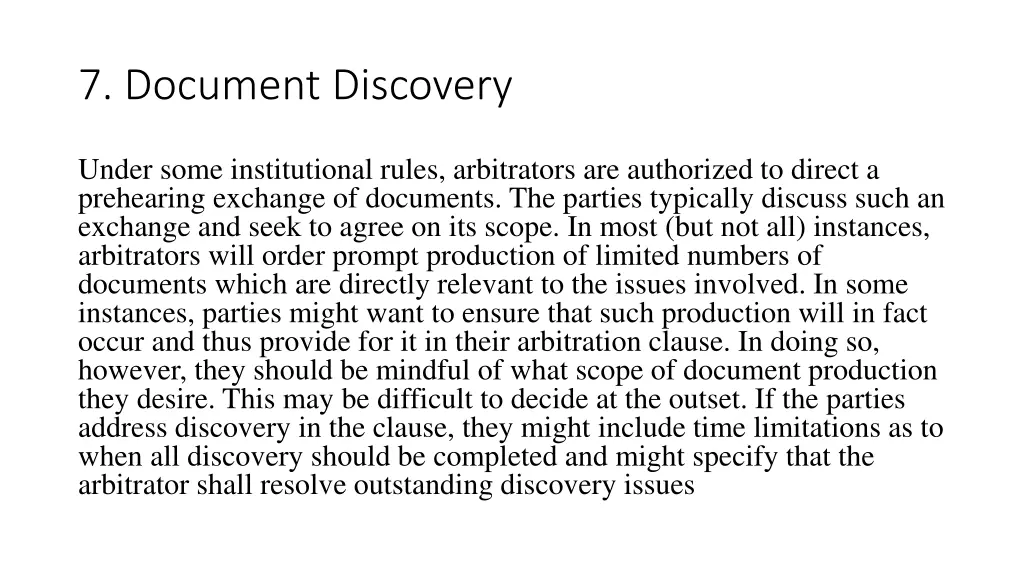 7 document discovery