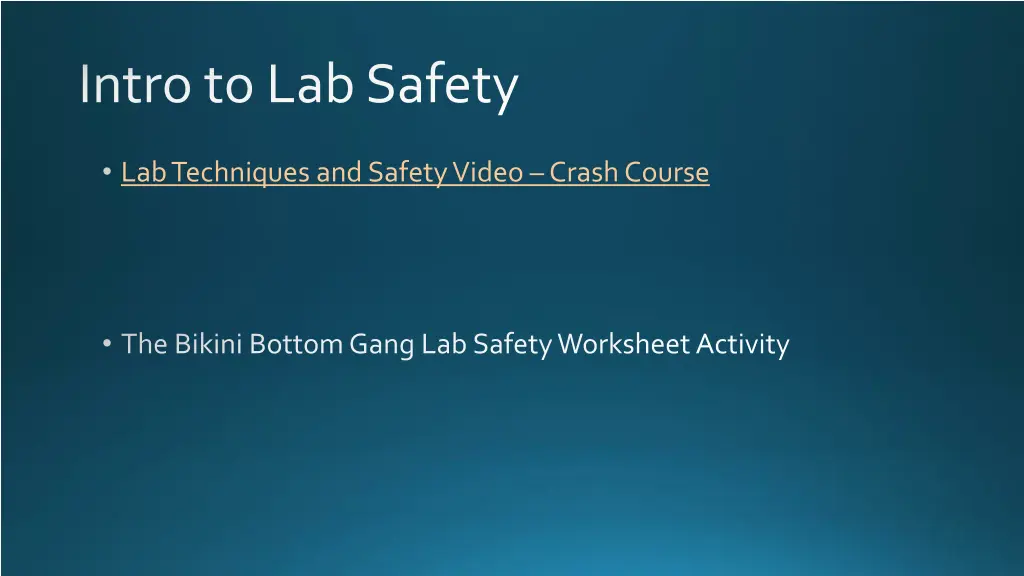 intro to lab safety