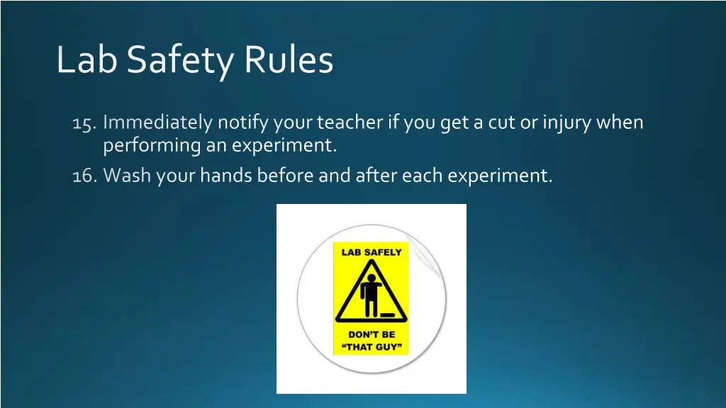 lab safety rules 2