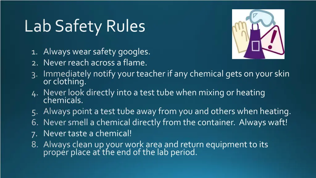 lab safety rules