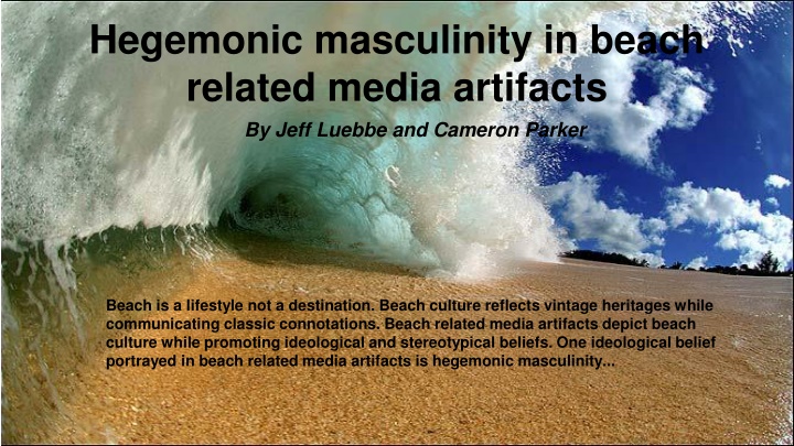 hegemonic masculinity in beach related media